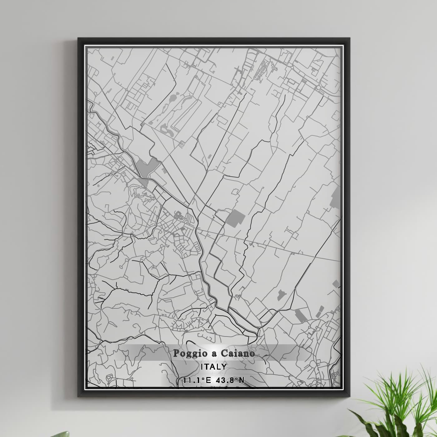 ROAD MAP OF POGGIO A CAIANO, ITALY BY MAPBAKES