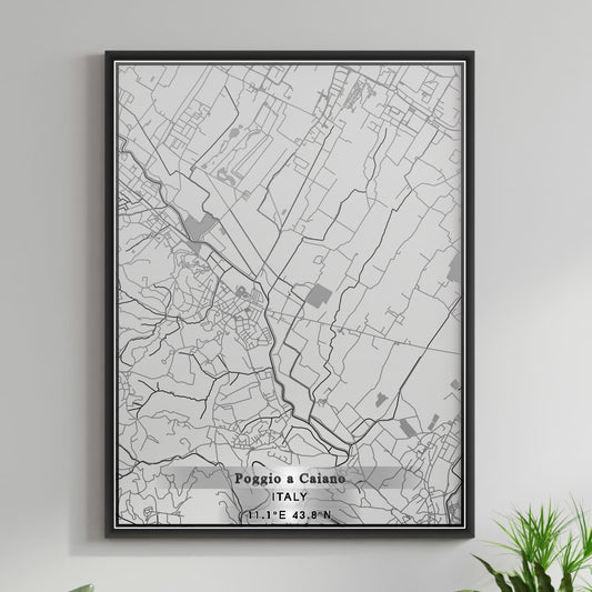 ROAD MAP OF POGGIO A CAIANO, ITALY BY MAPBAKES