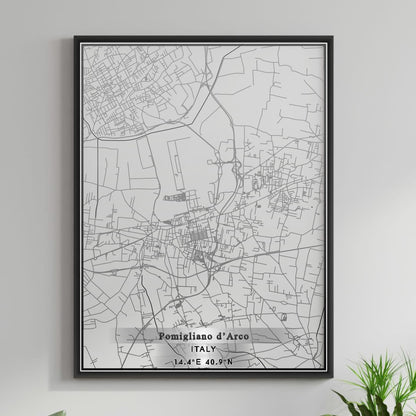 ROAD MAP OF POMIGLIANO D ARCO, ITALY BY MAPBAKES