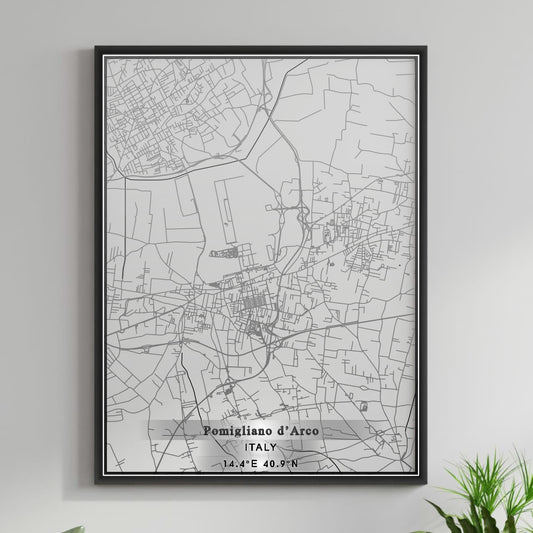 ROAD MAP OF POMIGLIANO D ARCO, ITALY BY MAPBAKES