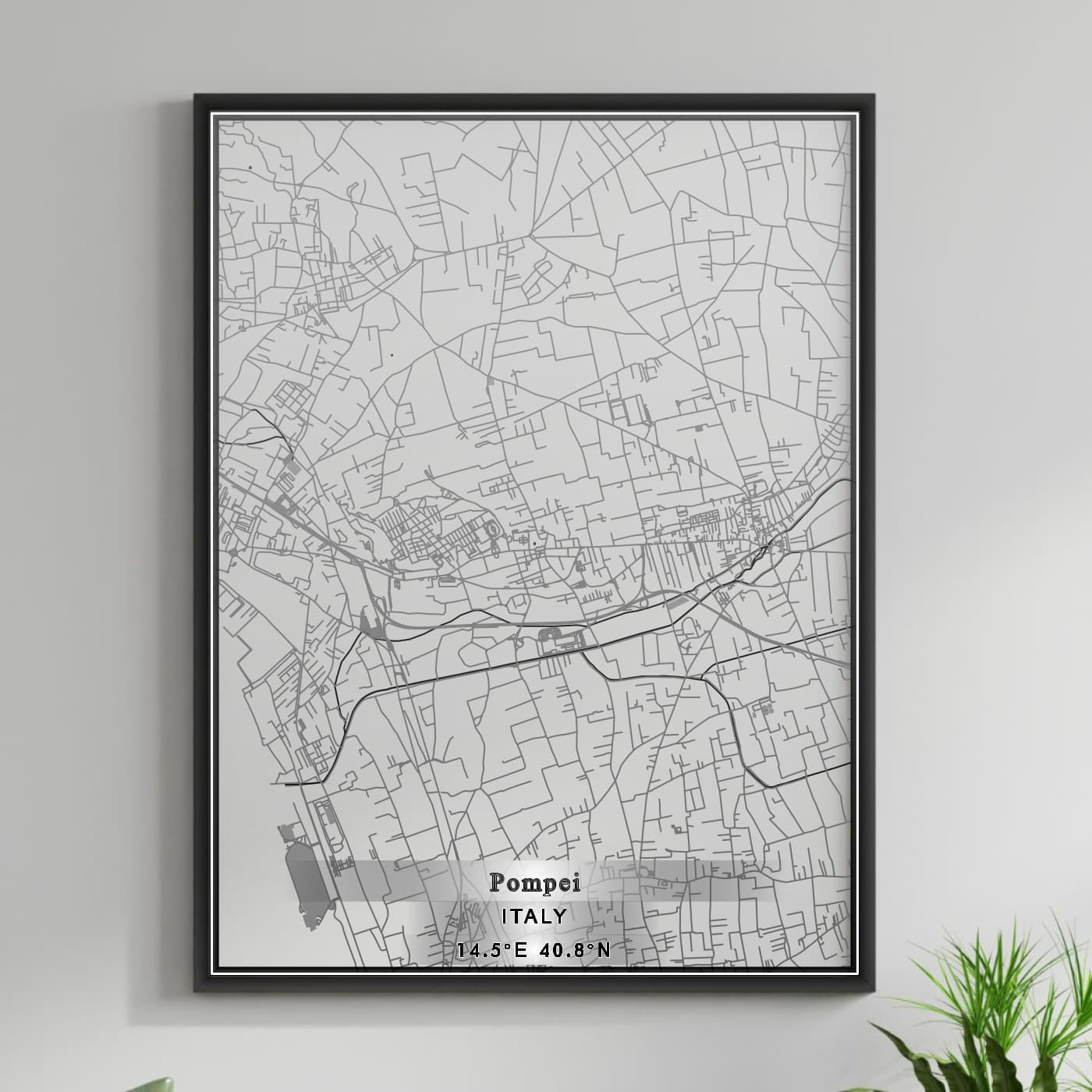 ROAD MAP OF POMPEI, ITALY BY MAPBAKES