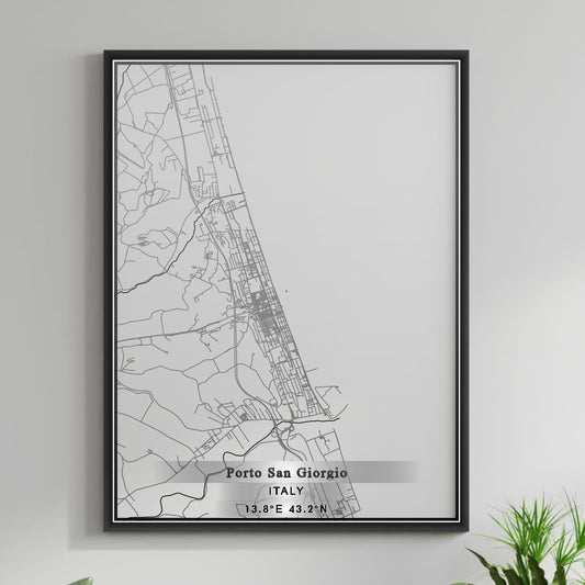 ROAD MAP OF PORTO SAN GIORGIO, ITALY BY MAPBAKES