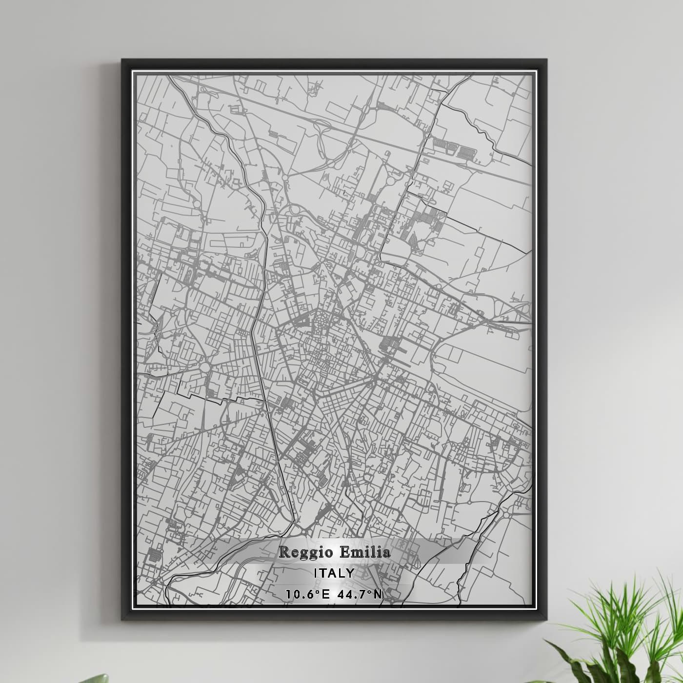 ROAD MAP OF REGGIO EMILIA, ITALY BY MAPBAKES