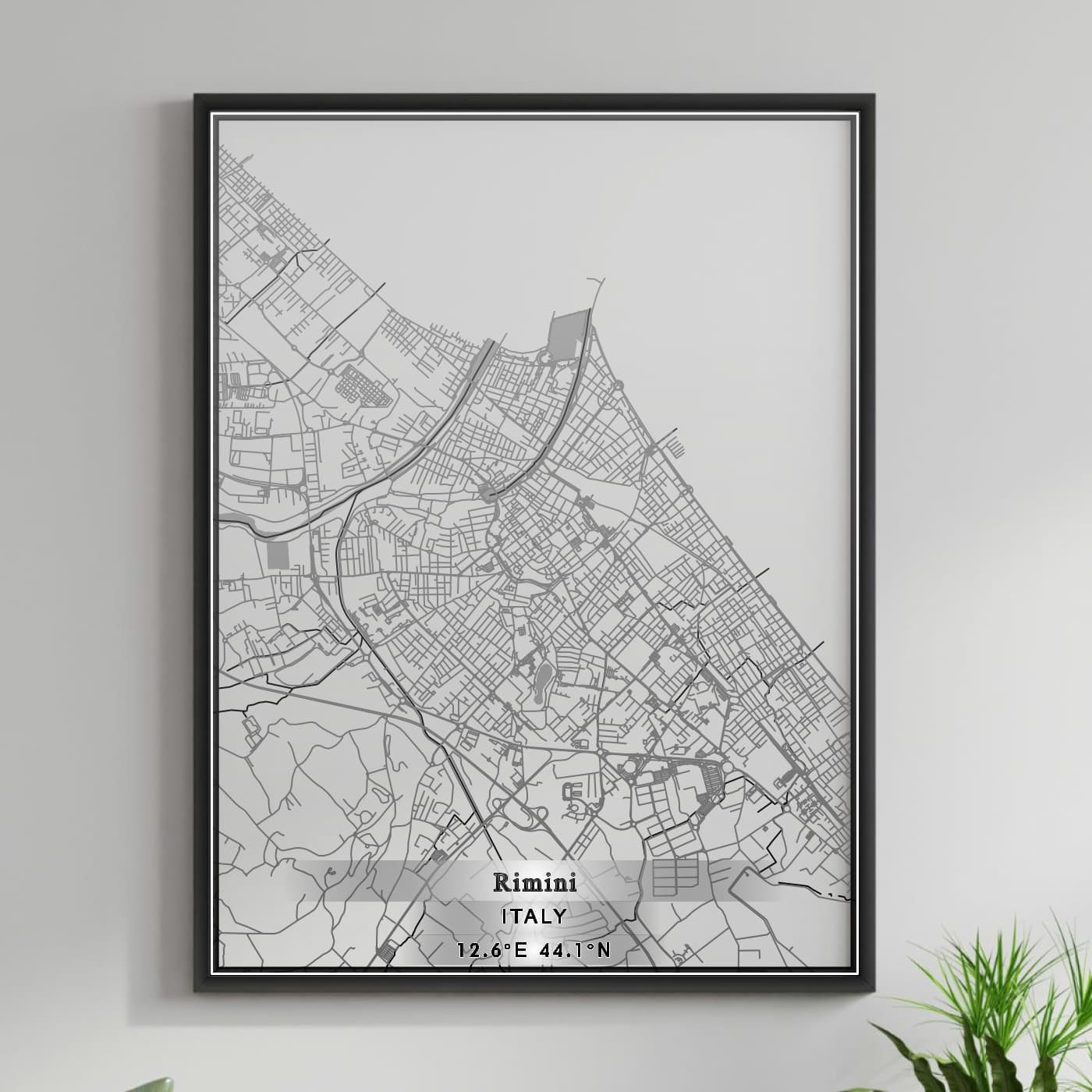 ROAD MAP OF RIMINI, ITALY BY MAPBAKES