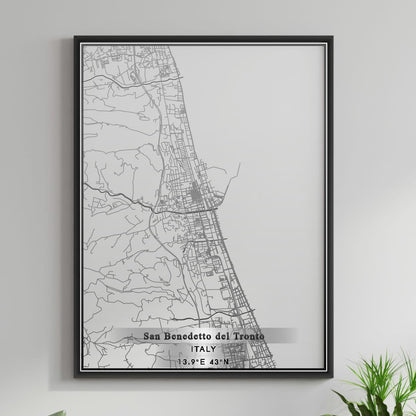 ROAD MAP OF SAN BENEDETTO DEL TRONTO, ITALY BY MAPBAKES