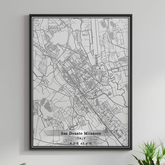 ROAD MAP OF SAN DONATO MILANESE, ITALY BY MAPBAKES