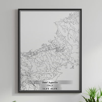 ROAD MAP OF SANT AGNELLO, ITALY BY MAPBAKES