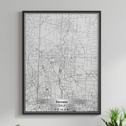 ROAD MAP OF SARONNO, ITALY BY MAPBAKES