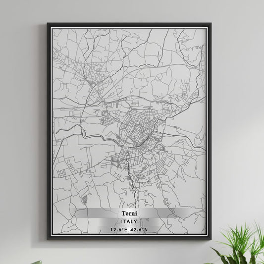 ROAD MAP OF TERNI, ITALY BY MAPBAKES