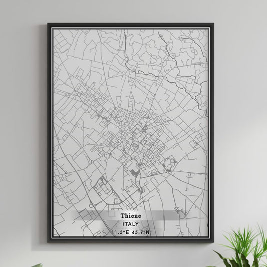 ROAD MAP OF THIENE, ITALY BY MAPBAKES