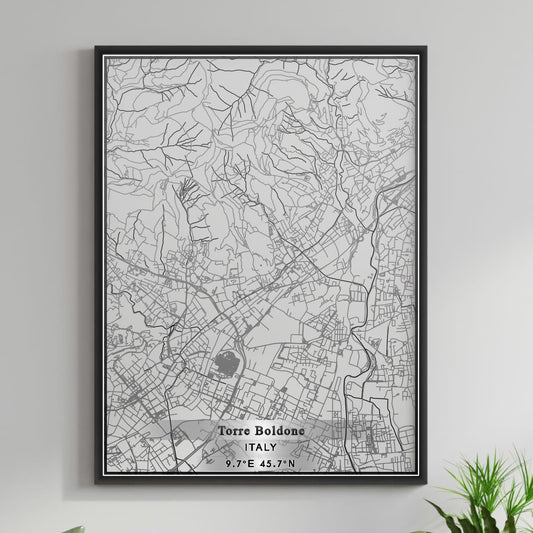 ROAD MAP OF TORRE BOLDONE, ITALY BY MAPBAKES