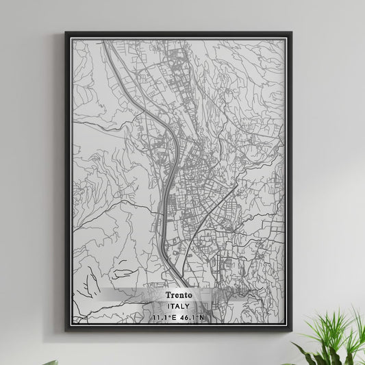 ROAD MAP OF TRENTO, ITALY BY MAPBAKES