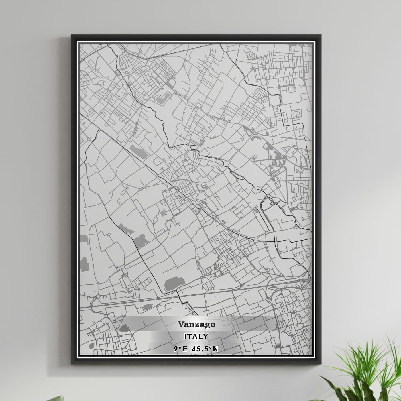 ROAD MAP OF VANZAGO, ITALY BY MAPBAKES