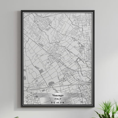 ROAD MAP OF VANZAGO, ITALY BY MAPBAKES