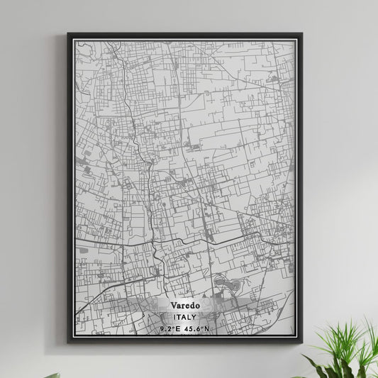 ROAD MAP OF VAREDO, ITALY BY MAPBAKES