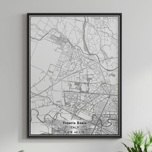 ROAD MAP OF VENARIA REALE, ITALY BY MAPBAKES