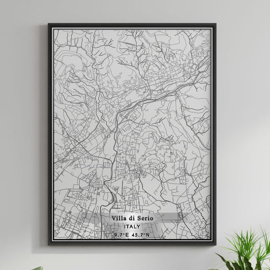ROAD MAP OF VILLA DI SERIO, ITALY BY MAPBAKES