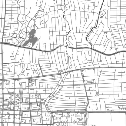 ROAD MAP OF ALAMEDIN, KYRGYZSTAN BY MAPBAKES