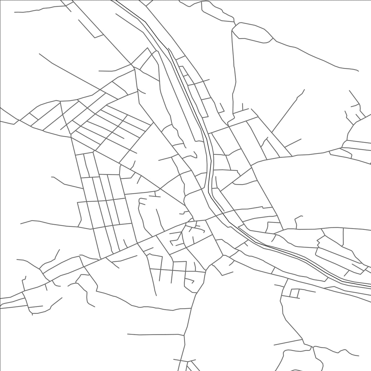 ROAD MAP OF ARAVAN, KYRGYZSTAN BY MAPBAKES