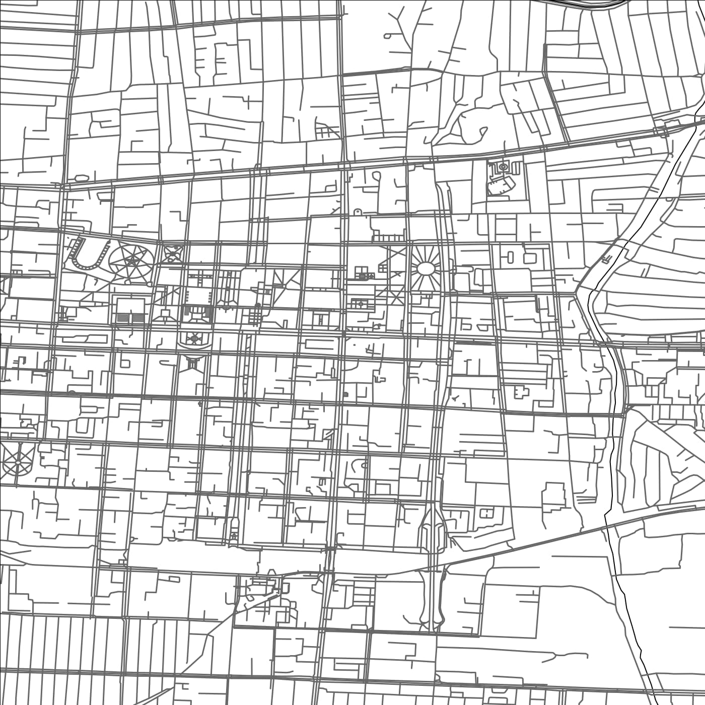 ROAD MAP OF BISHKEK, KYRGYZSTAN BY MAPBAKES