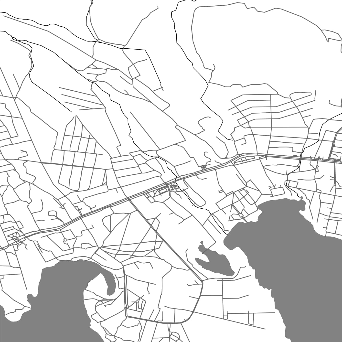 ROAD MAP OF CHOLPON-ATA, KYRGYZSTAN BY MAPBAKES