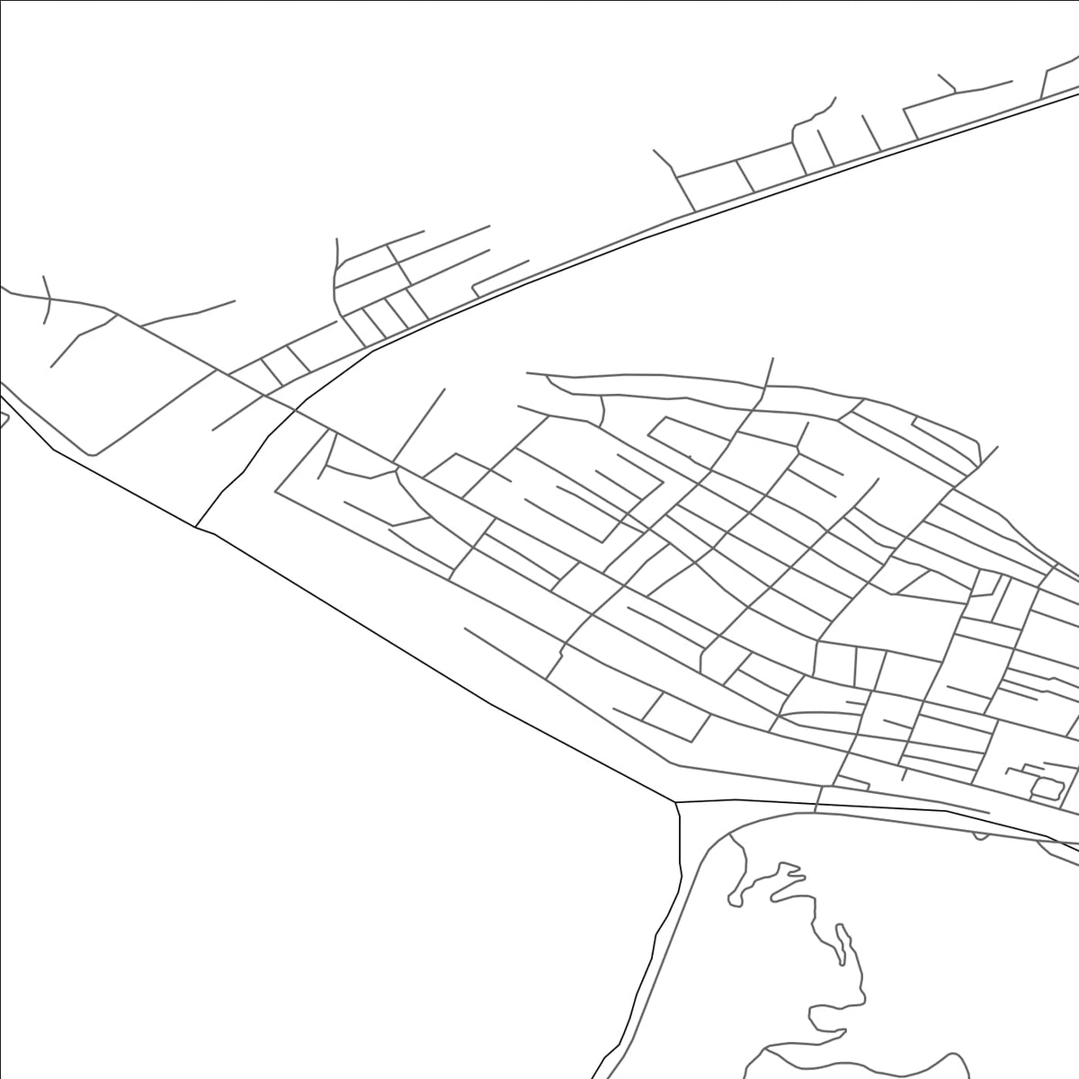 ROAD MAP OF GÜLCHÖ, KYRGYZSTAN BY MAPBAKES