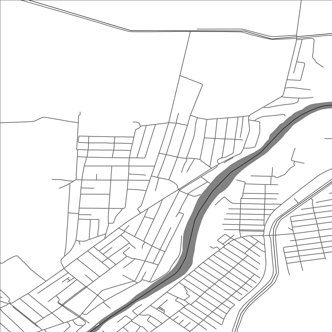 ROAD MAP OF KYZYL-DZHAR, KYRGYZSTAN BY MAPBAKES