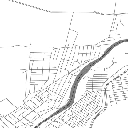 ROAD MAP OF KYZYL-DZHAR, KYRGYZSTAN BY MAPBAKES