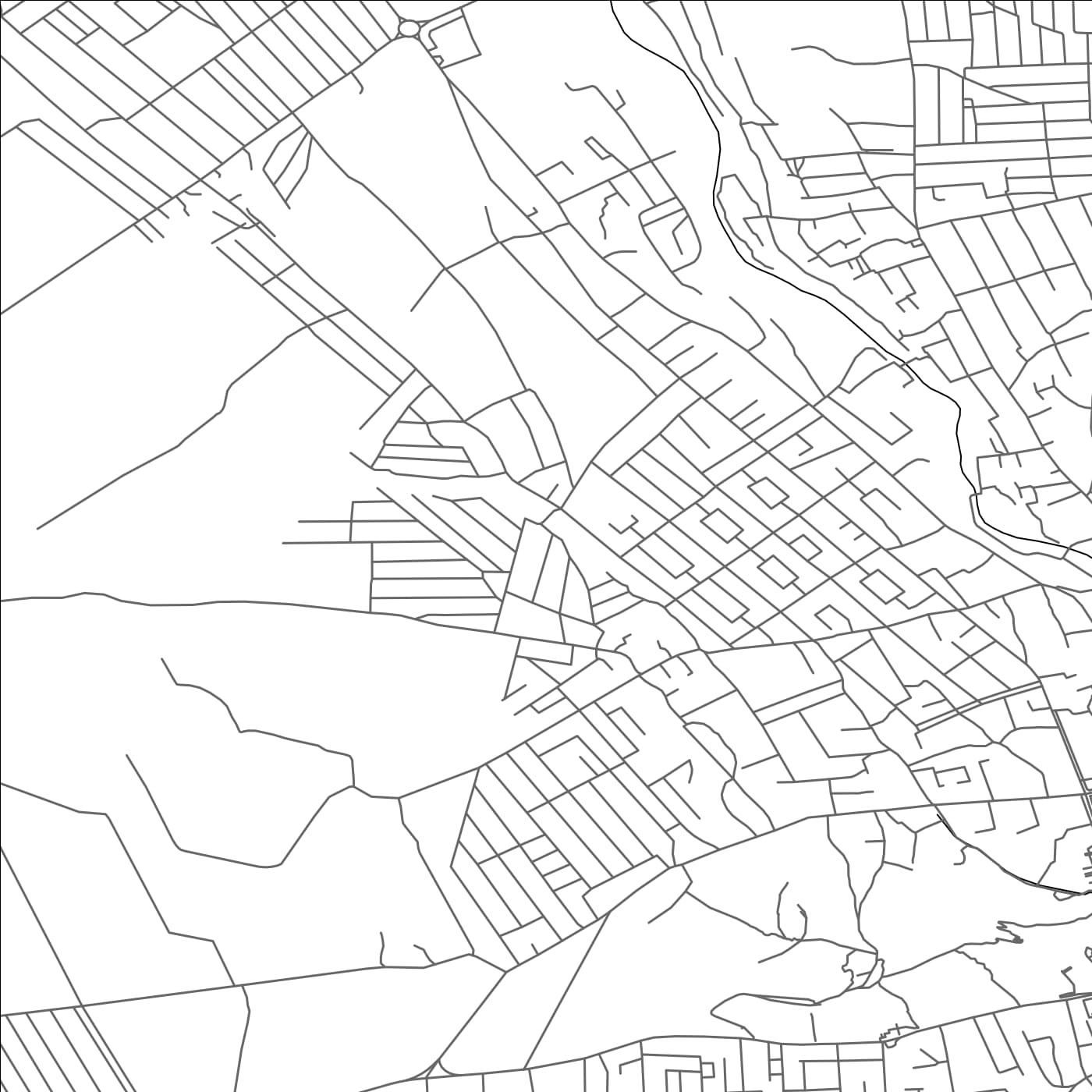 ROAD MAP OF KYZYL-KYSHTAK, KYRGYZSTAN BY MAPBAKES