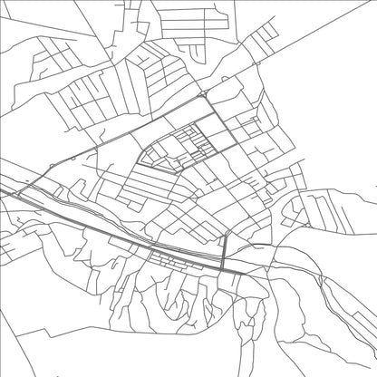 ROAD MAP OF KYZYL-KYYA, KYRGYZSTAN BY MAPBAKES