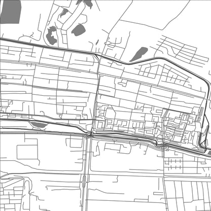 ROAD MAP OF LEBEDINOVKA, KYRGYZSTAN BY MAPBAKES