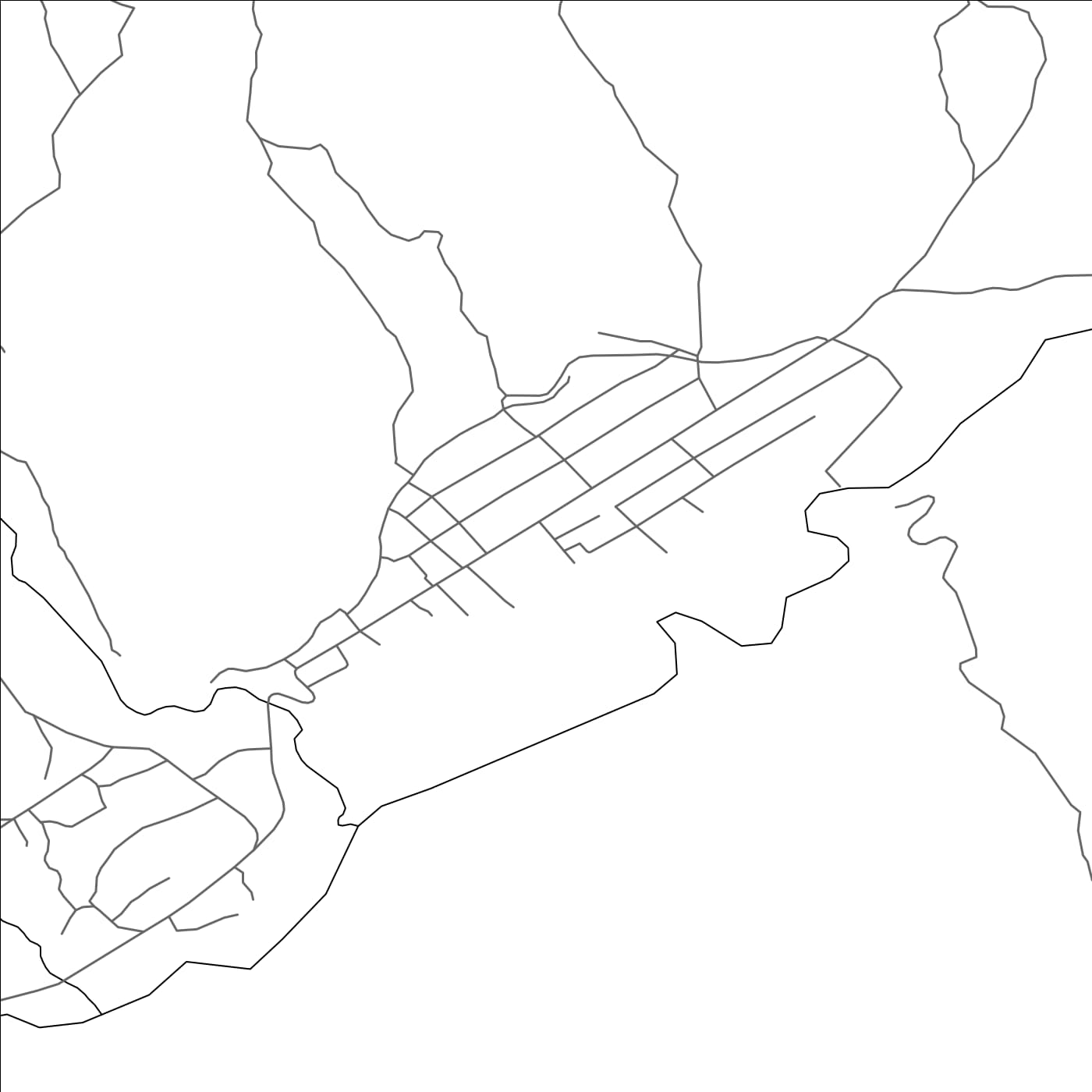 ROAD MAP OF OOGON-TALAA, KYRGYZSTAN BY MAPBAKES