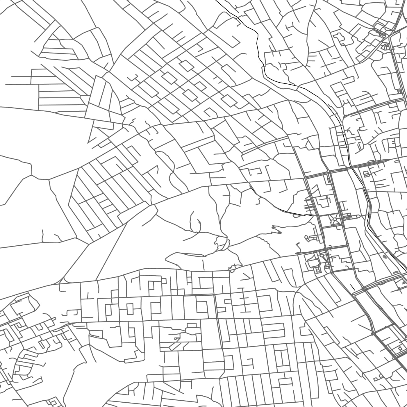 ROAD MAP OF OSH, KYRGYZSTAN BY MAPBAKES