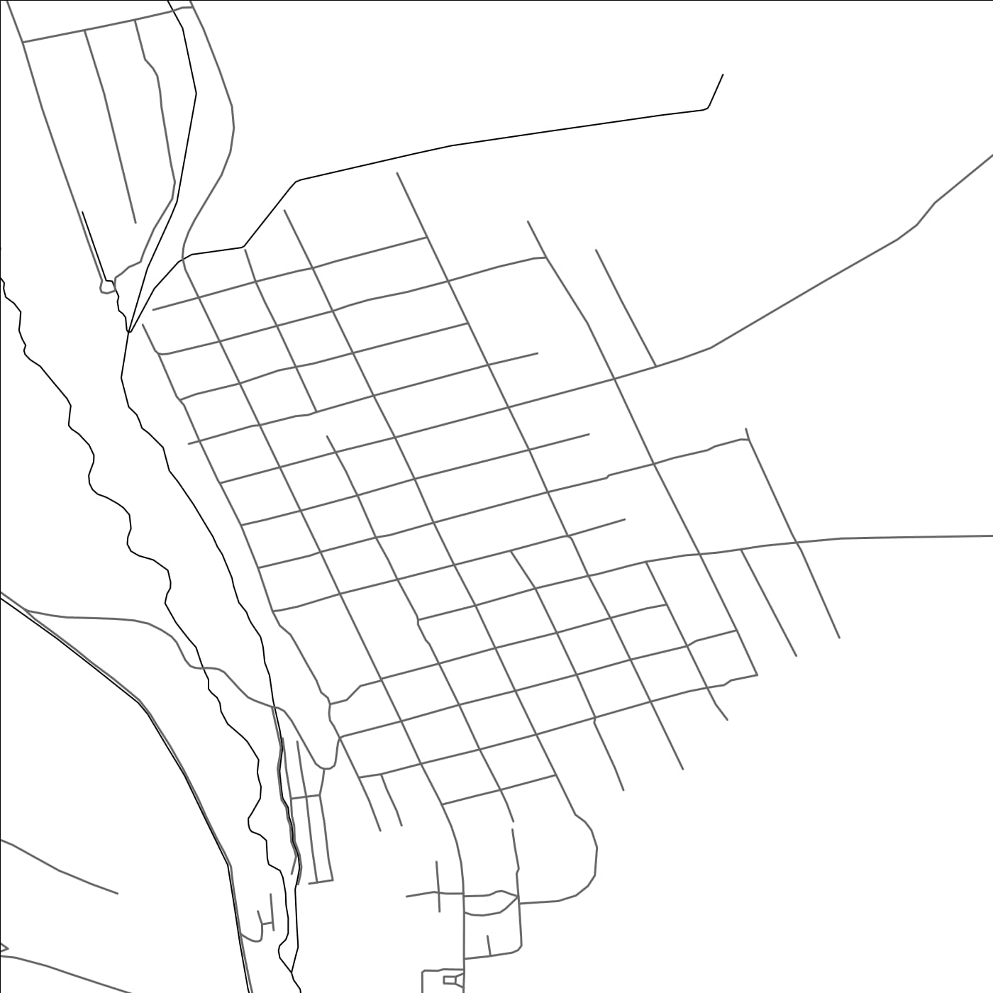 ROAD MAP OF SOSNOVKA, KYRGYZSTAN BY MAPBAKES