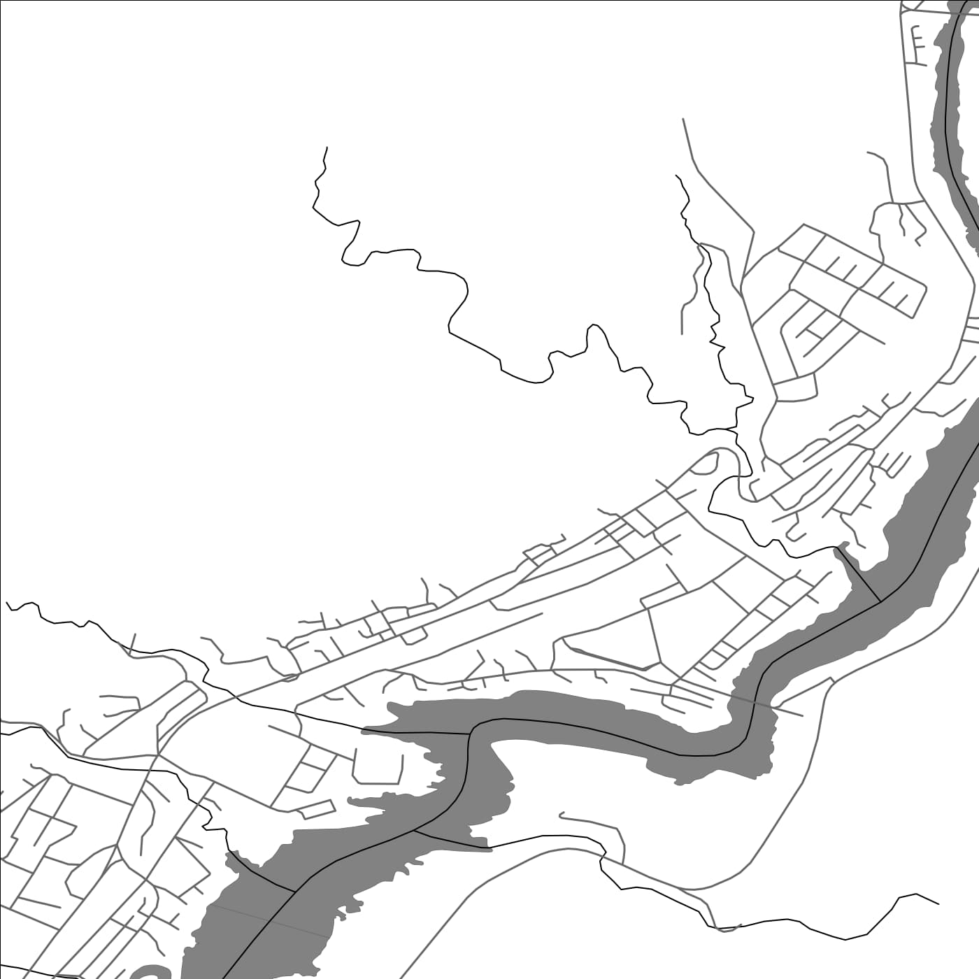 ROAD MAP OF TASH-KÖMÜR, KYRGYZSTAN BY MAPBAKES