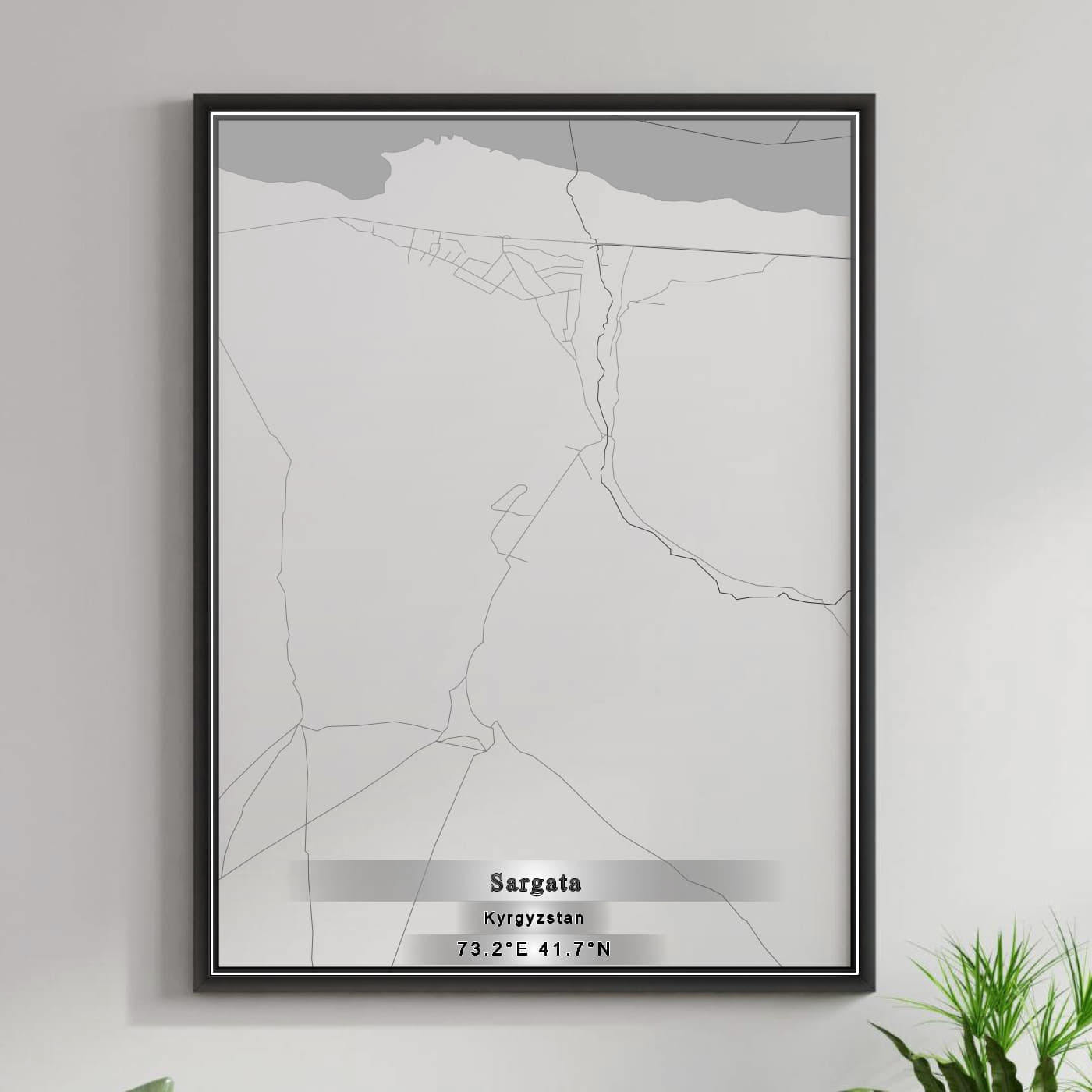 ROAD MAP OF SARGATA, KYRGYZSTAN BY MAPBAKES