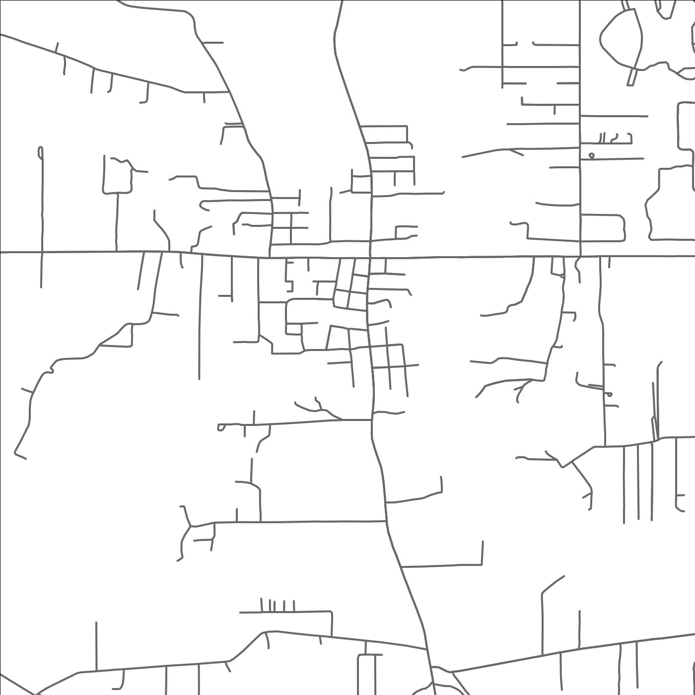 ROAD MAP OF ALBANY, LOUISIANA BY MAPBAKES