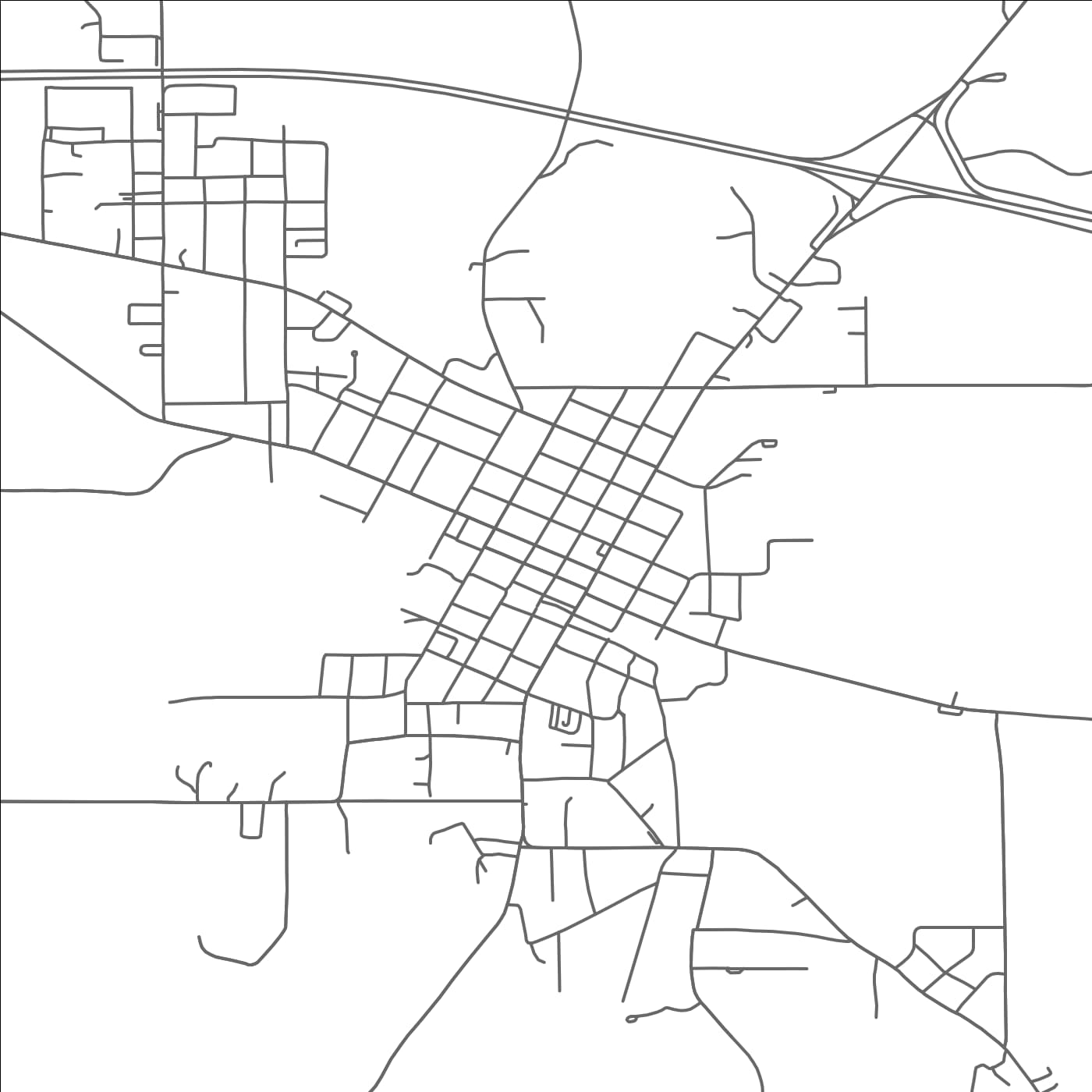 ROAD MAP OF ARCADIA, LOUISIANA BY MAPBAKES