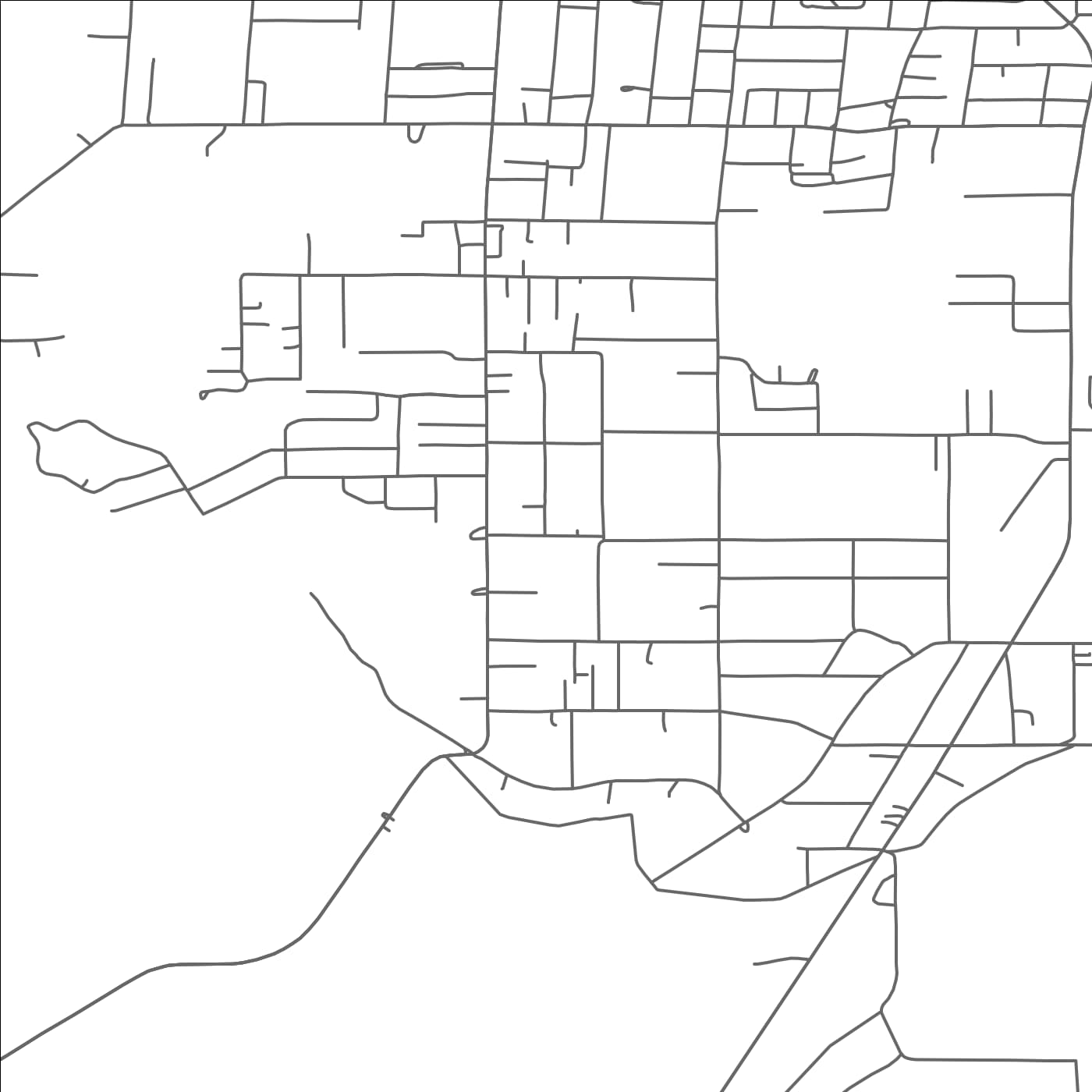 ROAD MAP OF BAWCOMVILLE, LOUISIANA BY MAPBAKES