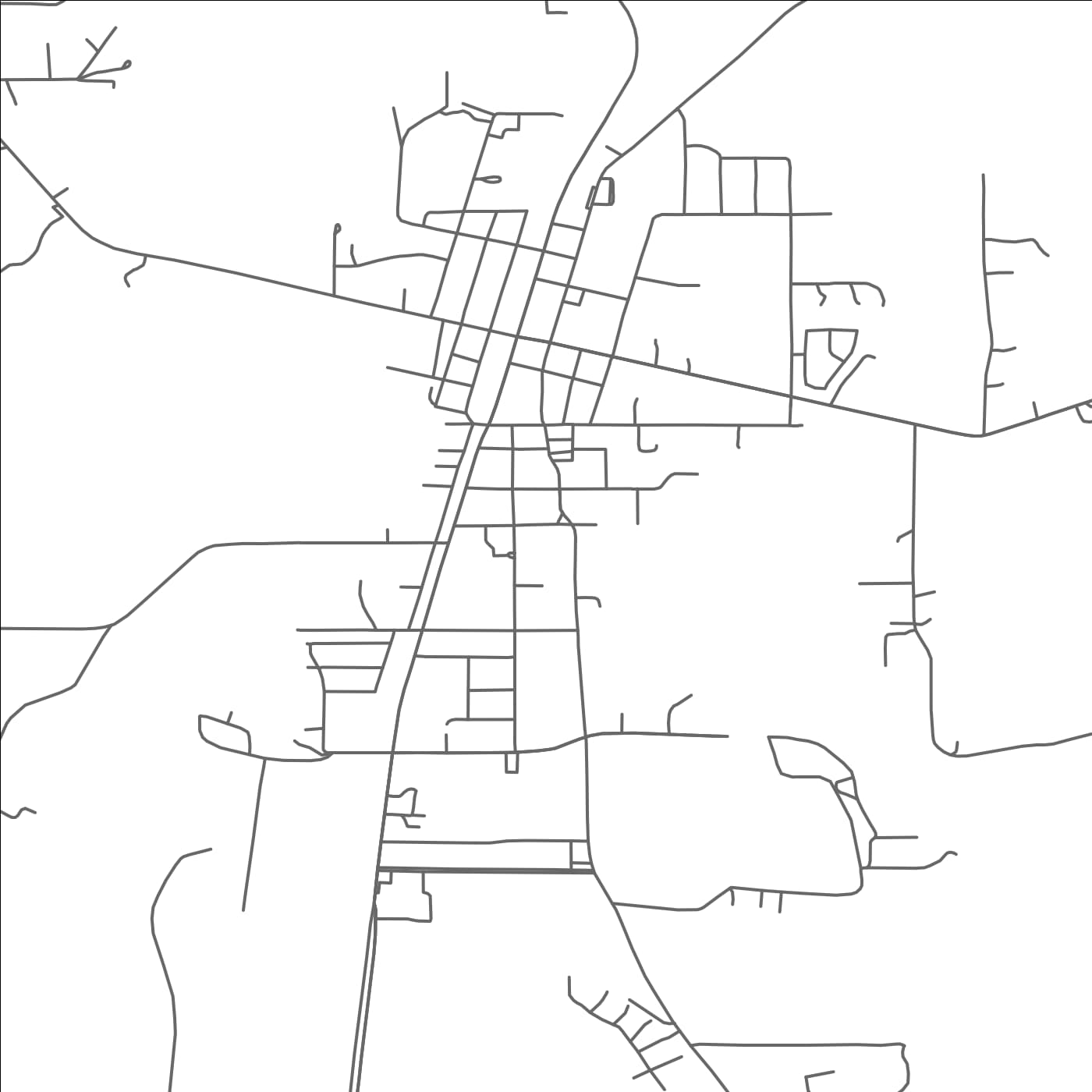 ROAD MAP OF BENTON, LOUISIANA BY MAPBAKES