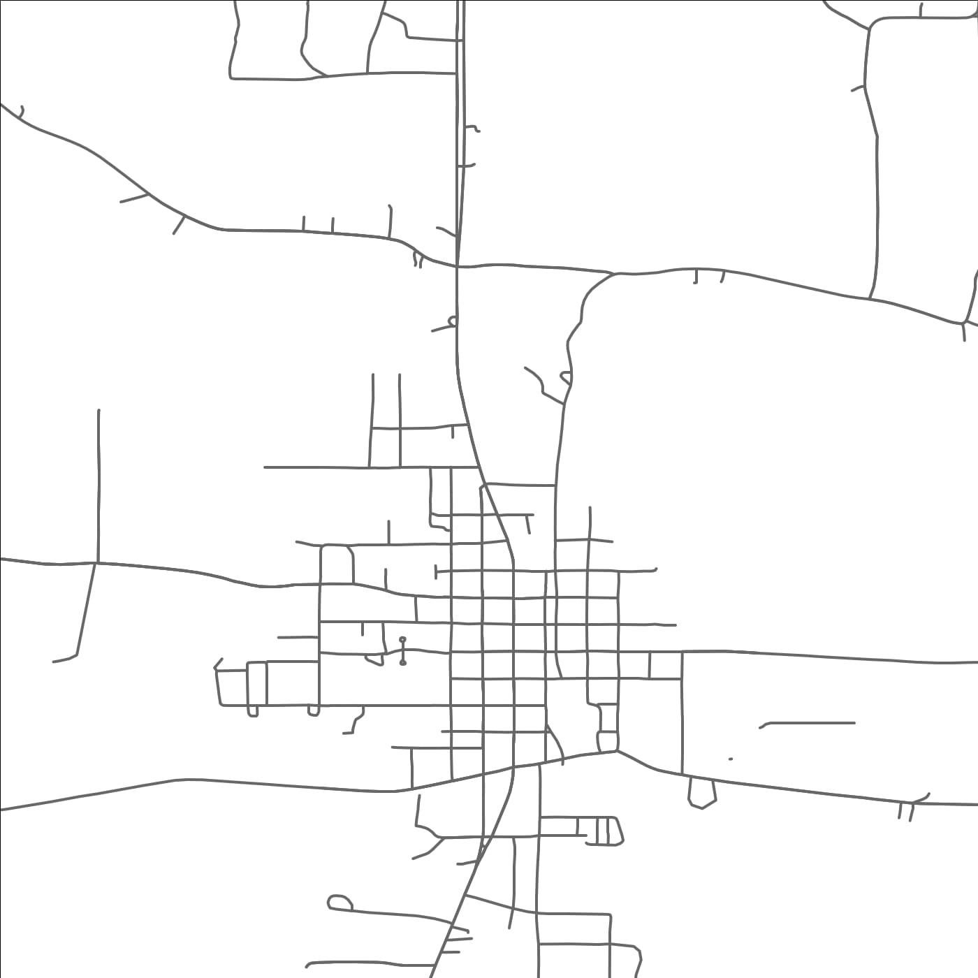 ROAD MAP OF BERNICE, LOUISIANA BY MAPBAKES