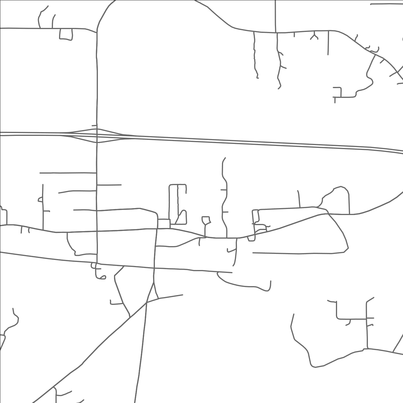 ROAD MAP OF CALHOUN, LOUISIANA BY MAPBAKES