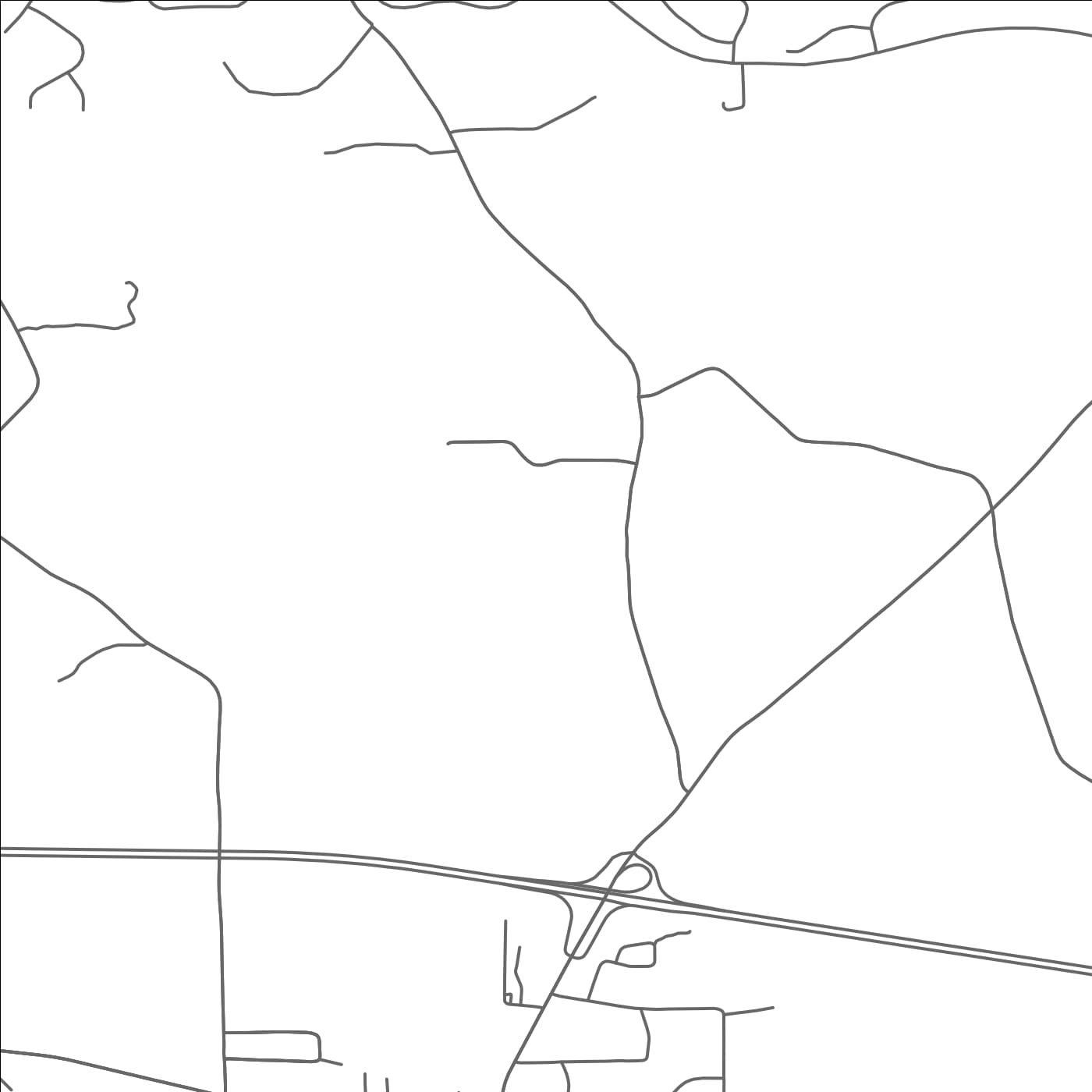 ROAD MAP OF CHOUDRANT, LOUISIANA BY MAPBAKES