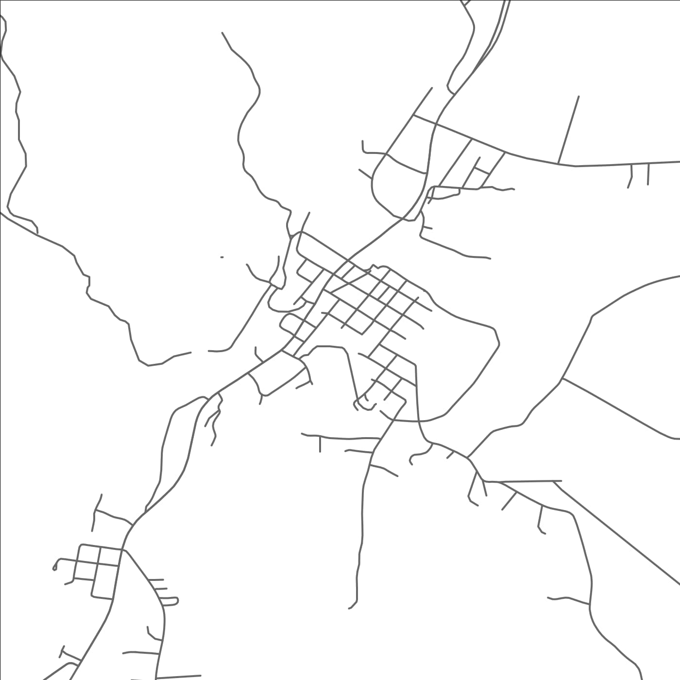 ROAD MAP OF COLUMBIA, LOUISIANA BY MAPBAKES