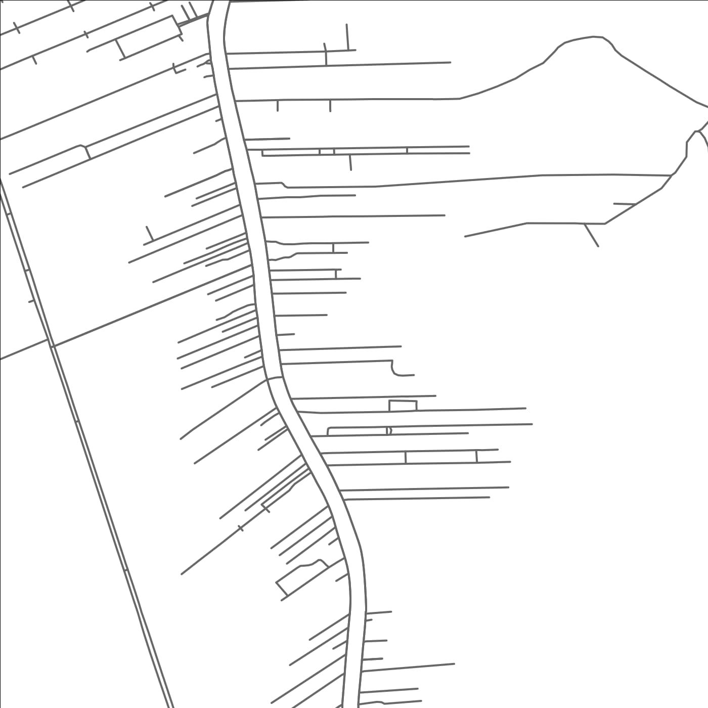 ROAD MAP OF CUT OFF, LOUISIANA BY MAPBAKES