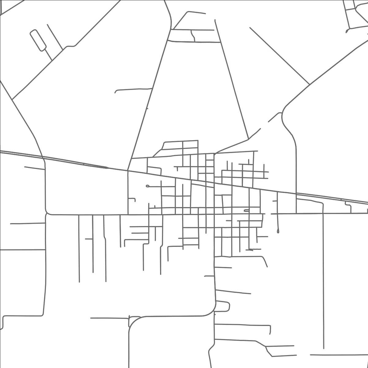 ROAD MAP OF DELCAMBRE, LOUISIANA BY MAPBAKES