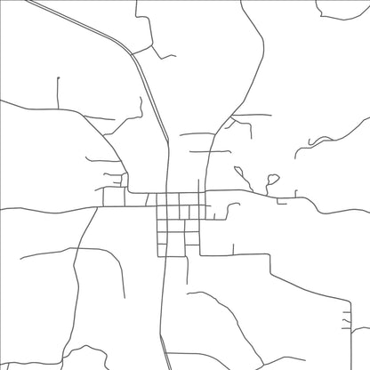 ROAD MAP OF DODSON, LOUISIANA BY MAPBAKES