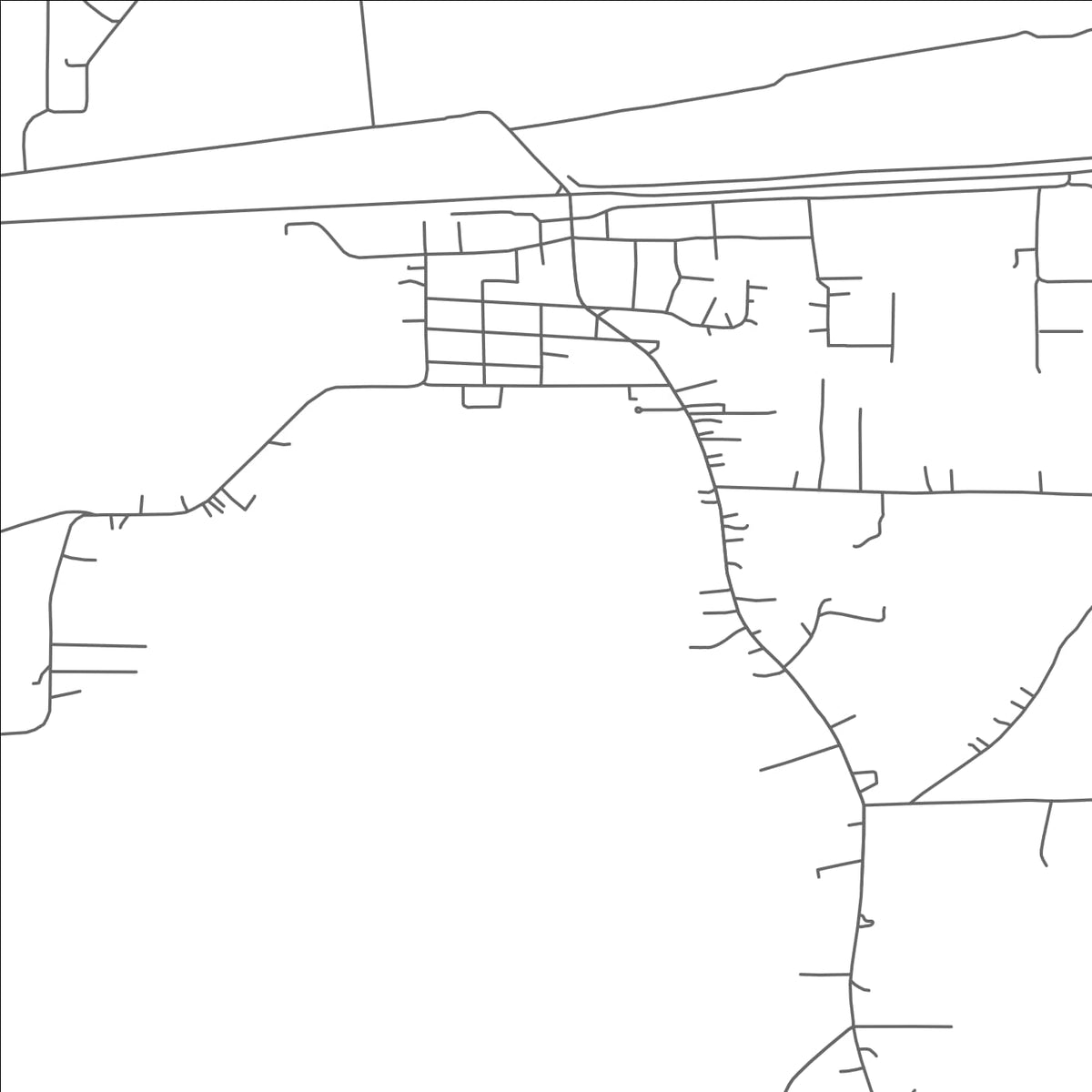 ROAD MAP OF DOYLINE, LOUISIANA BY MAPBAKES