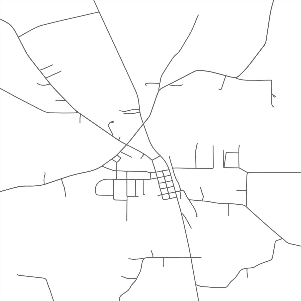 ROAD MAP OF DRY PRONG, LOUISIANA BY MAPBAKES