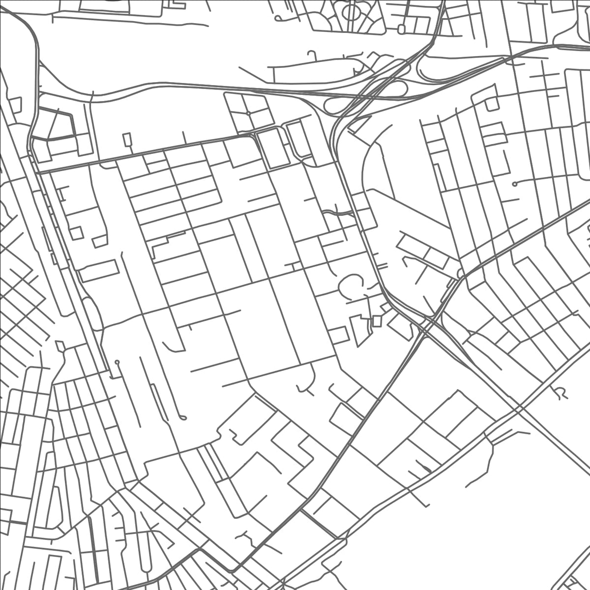 ROAD MAP OF ELMWOOD, LOUISIANA BY MAPBAKES